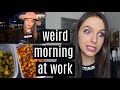 VLOG: weird morning at work, what they don't teach you in college + meal prepping