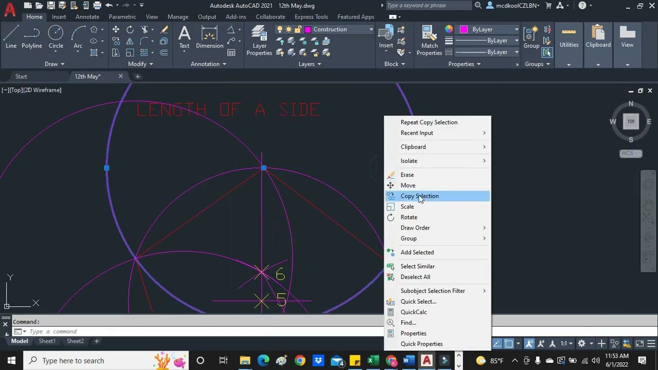 Constructing Polygons in Autocad