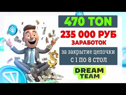 470TON или 235000р доход за закрытие цепочки с 1 по 8 стол #dreamteam и +1 партнер в автопрограмме