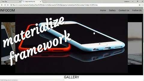 Web sample using materialize a modern responsive front end framework..