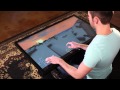 Playing Minecraft on 46" Multitouch Coffee Table with Android 4.4 KitKat