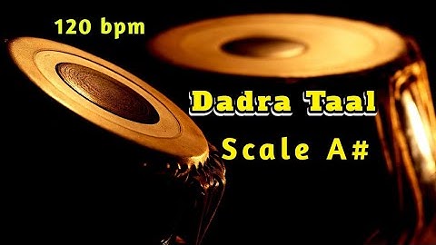 Tabla | Dadra Taal | Scale A# | Madhyalaya 120 bpm | Tanpura[Pa Sa]| HD Quality Sound | Tabla Online