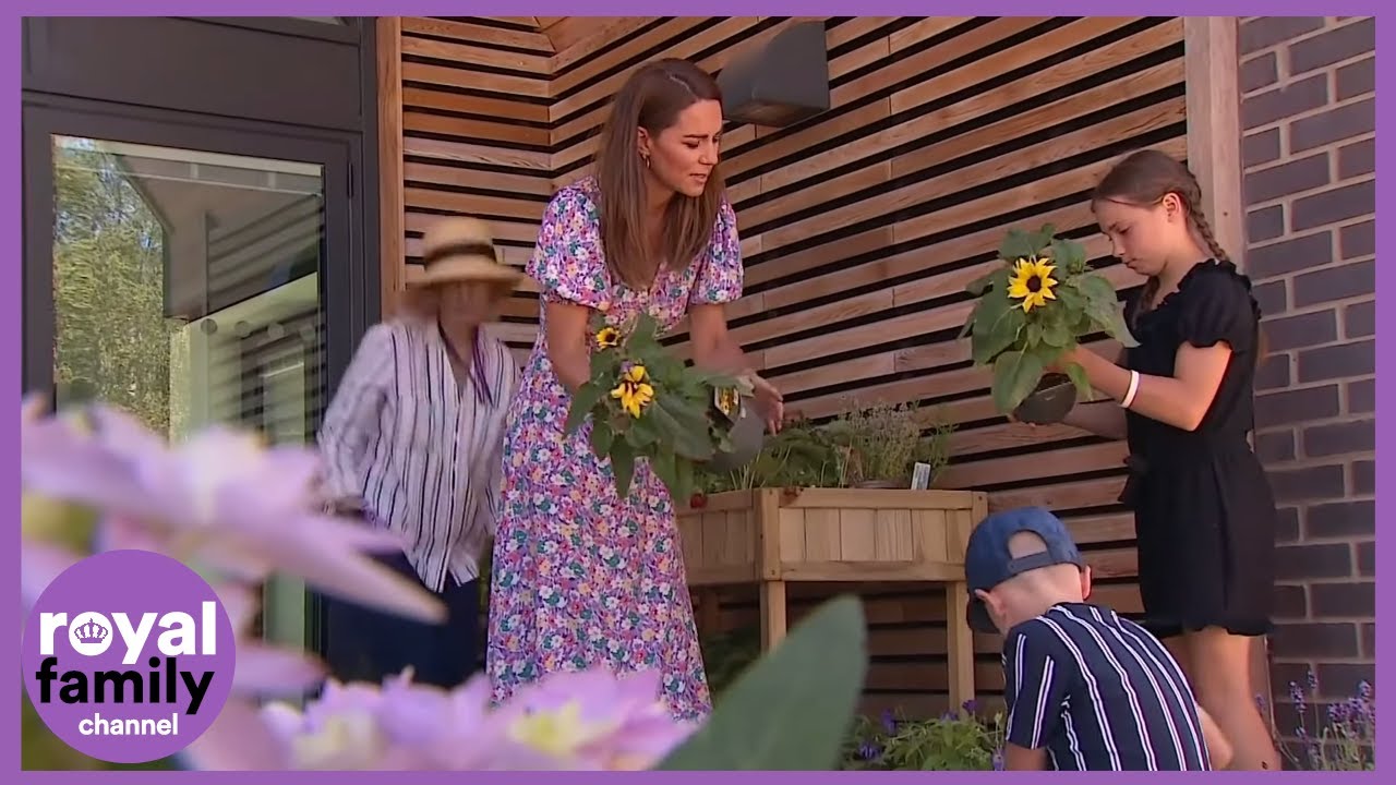 The Duchess of Cambridge Helps Plant Garden for Children's Hospice