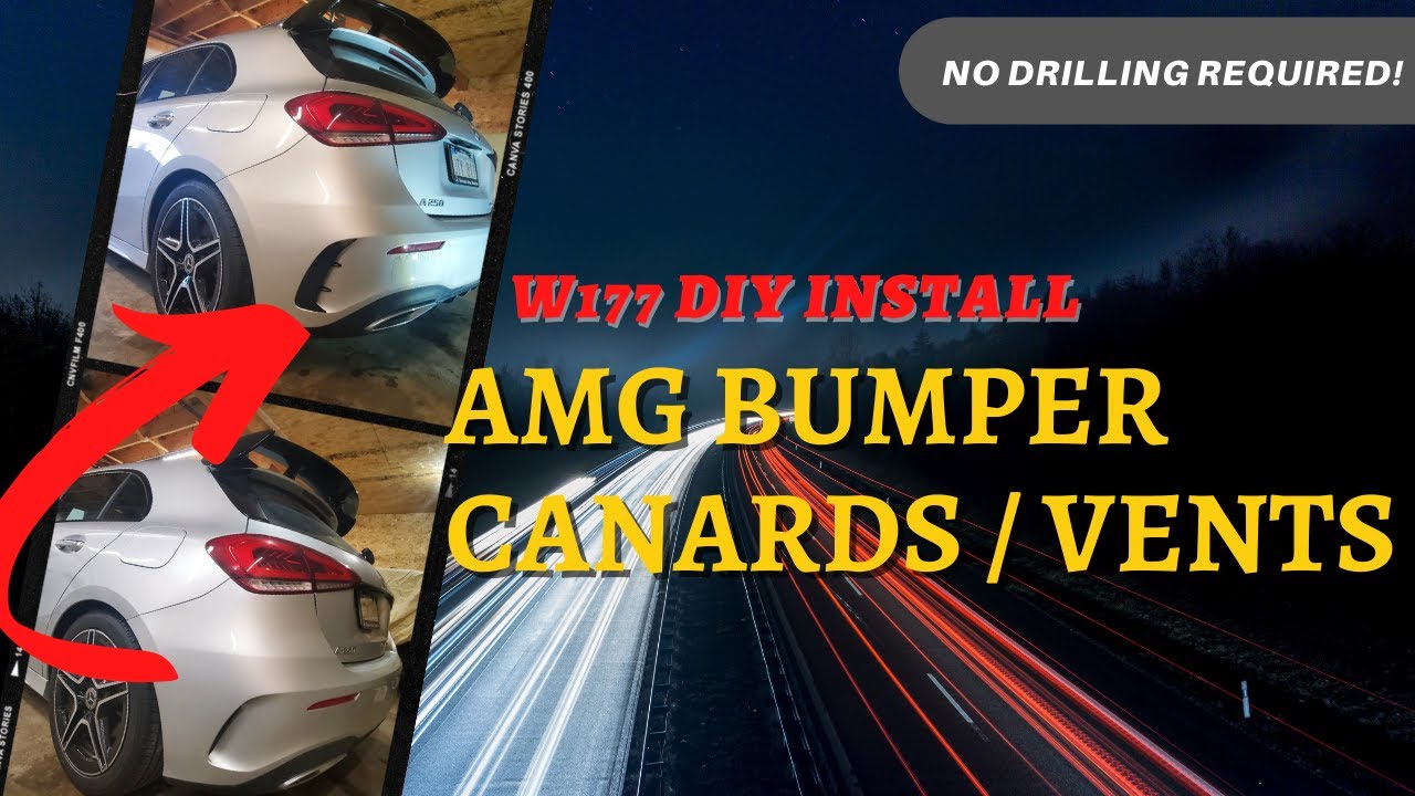 Установка своими руками — задние воздухозаборники/канарды Mercedes A-класса AMG! Сверление не тре...