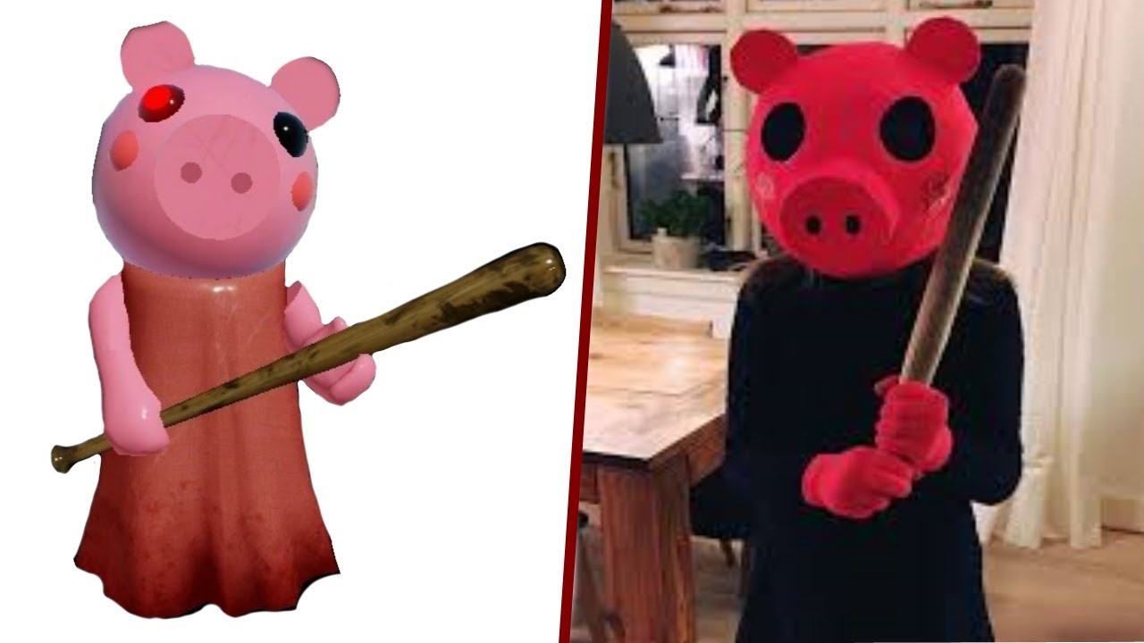 Roblox Piggy Jumpscares In Real Life Youtube - real life roblox costume real life roblox noob