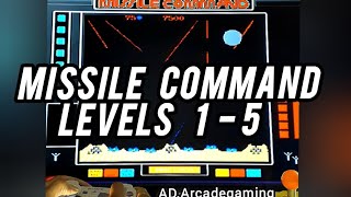 Atari Missile Command Longplay Level 1-5 Retro Arcade Gameplay - Atari Anthology PS2