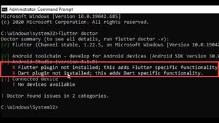 fix flutter doctor problem Flutter plugin not installed,Dart plugin not installed