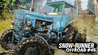 SNOWRUNNER #45: TRAKTOR im Schlamm - reicht die Tankreserve für den Auftrag? | OFFROAD screenshot 3