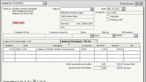 Peachtree Tutorial The Purchases/Receive Inventory Window Sage Training Lesson 5.7