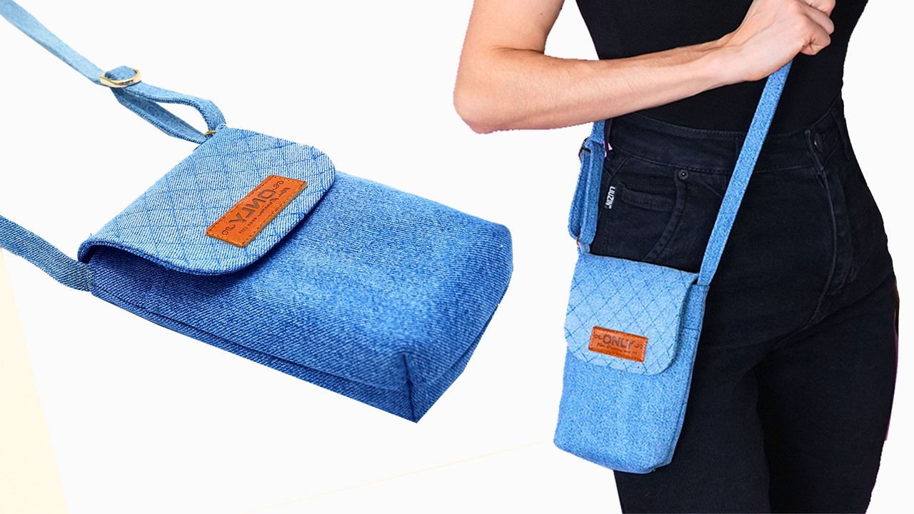 How to Sew Phone Bag from Old Jeans Easily Will Amaze You Miarti🪡🧵✂️ 👜✌️