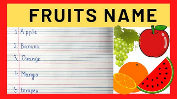 10 Fruits Name in English/ फलों के नाम/ Learn fruits name with Spelling for kids/ Name of Fruits🍎