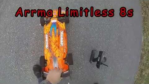 Arrma limitless 8s  pass 146mph cold day. Ripple Killer cap packs