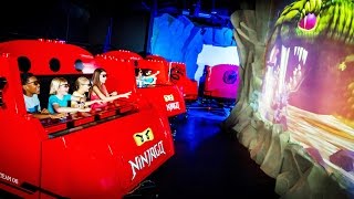 LEGO NINJAGO the Ride FULL POV Including Queue and Meet & Greet, LEGOLAND Florida Resort