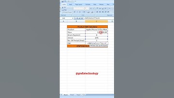 Product EMI Calculator in Excel #microsoft #excel #msexcel #shorts #education #computer #tricks