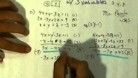 Solving 3 Linear Equations ASAP with TI Calculator on Part 2of2