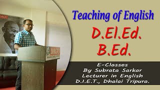 Language as a means of communication and thinking- Teaching of English - D.El.Ed./B.Ed.