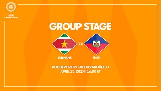 Suriname vs Haiti | 2024 Concacaf Futsal Championship
