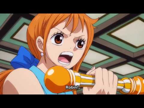 One Piece - Nami defeates Orochi using Zeus and saves Robin and O-Toko