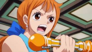 One Piece - Nami defeates Orochi using Zeus and saves Robin and O-Toko