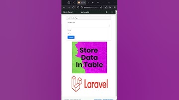 how to #store #data in #database in #laravel #webdevelopment #php #shorts
