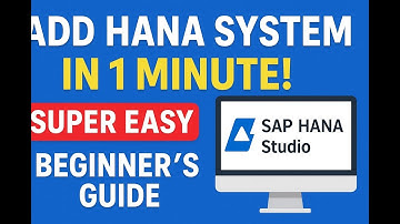 Een HANA-systeem toevoegen in HANA Studio | in 1 minuut (supergemakkelijke handleiding) | Beginne...
