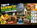 Tiny Rainwater Harvesting House 🌧️🏠 | Mini Water Collection System Build