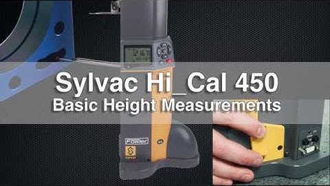 Fowler Sylvac Hi Cal 450 Height Gage: Basic Height Measurements
