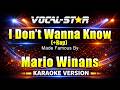 I Don't Wanna Know - Mario Winans KARAOKE (+ Rap)