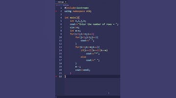 hollow mirrored inverted right triangle star pattern in  c++ | PWOS #shorts