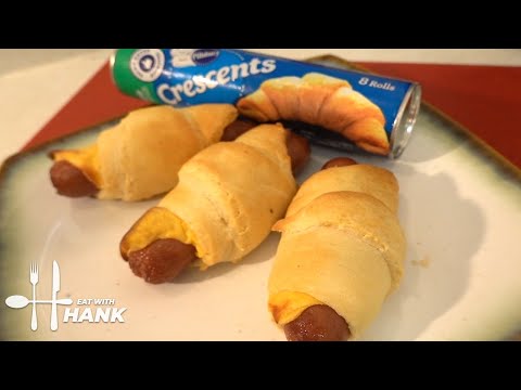 Air Fryer Crescent Roll Hot Dogs - Pigs in a Blanket with Cheese