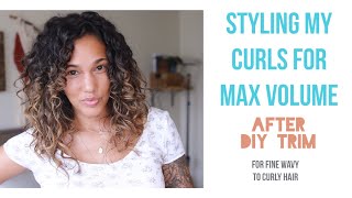 Styling Curls After Trim - Volume and Density