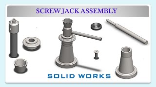 Assembly of Screw Jack using Solid Works