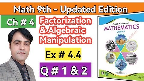 Exercise 4.4 II Question# 1 & 2 I Class 9 Maths I National Book Foundation II Federal Board #taleem
