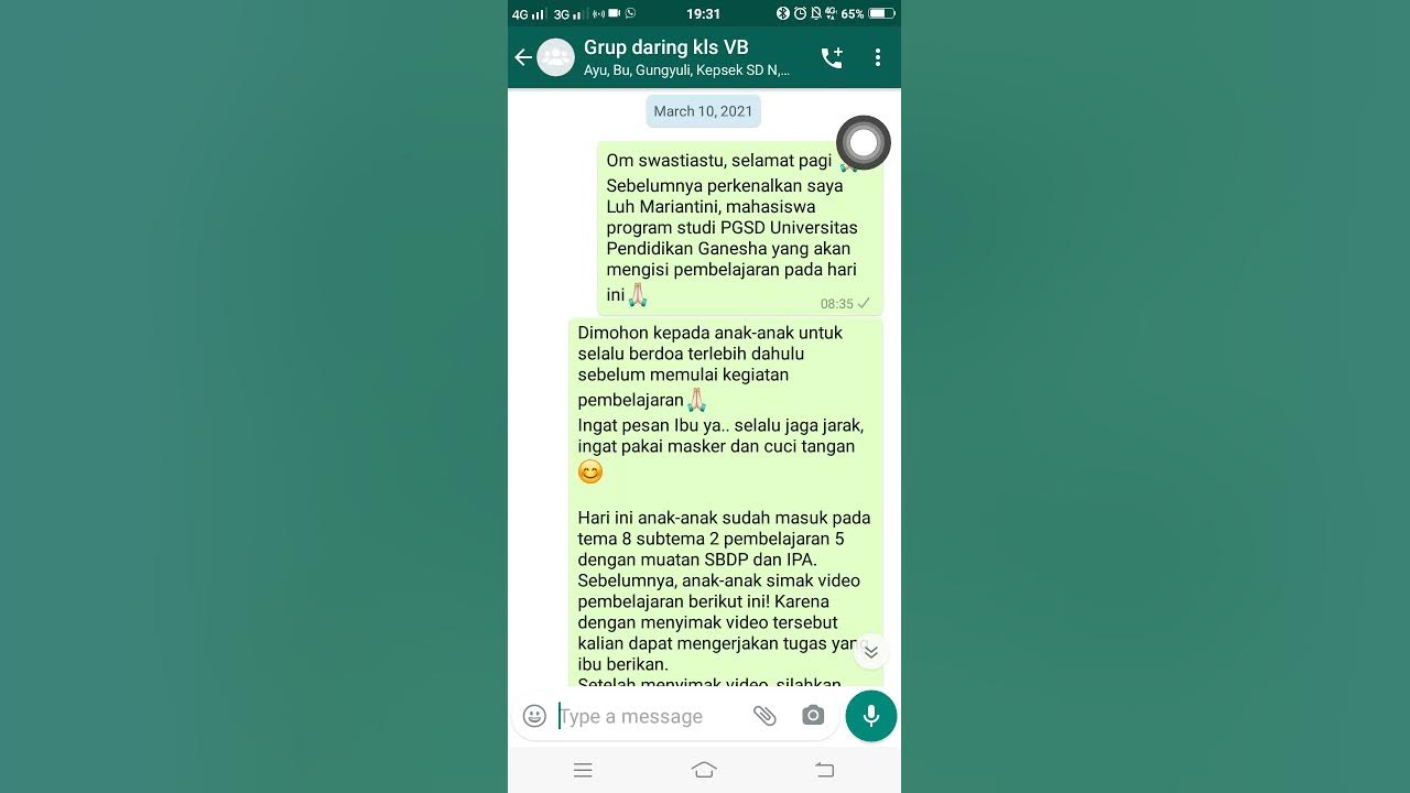 Pembelajaran Daring di Kelas 5B part1 - YouTube