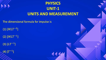 What is the dimensional formula for impulse ?