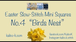Easter Slow-Stitch Mini Squares - Number 4 "Birds Nest" screenshot 5