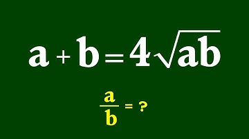 A Nice Algebra Problem | Math Olympiad | How to solve for a/b?