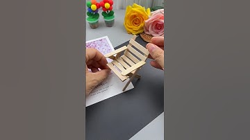 Small Chair Craft Using Ice Cream Sticks#kindergartencraft #homemadetoys #parent-childcraft