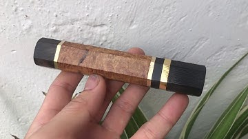 TLVN-Dao Làm Bếp cán dao nhật kết hợp gỗ Nu-Sừng Trâu-Mun Sừng-Đồng thau (Knife Handles)