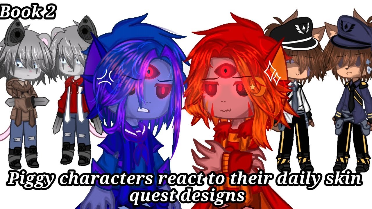 || Piggy characters react to their daily skin quest || Part 2 || Book 2 skins || Roblox Piggy || 