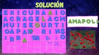 🥣 SOPA de LETRAS de FLORES / Encuentra LA PALABRA oculta
