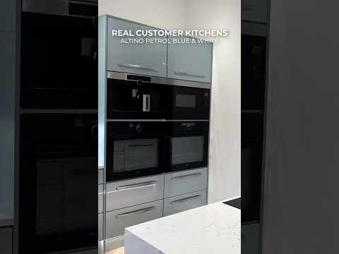 Altino Petrol Blue High Gloss Kitchen - 3941 - DIY Kitchens