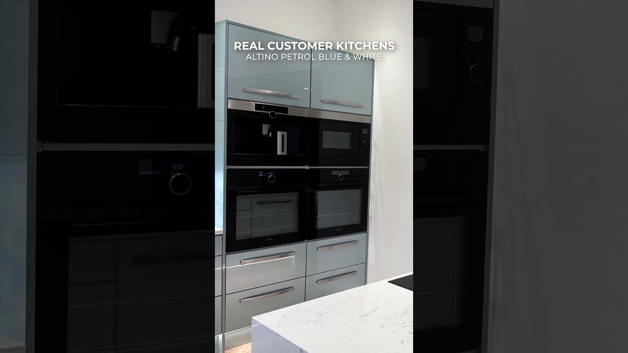 Altino Petrol Blue High Gloss Kitchen - 3941 - DIY Kitchens
