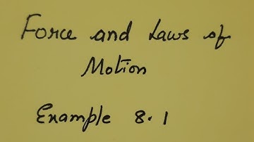 Class 9th NCERT Science  Force And Laws Of Motion Example 8.1(New Book)/ Example 9.1(Old Book)