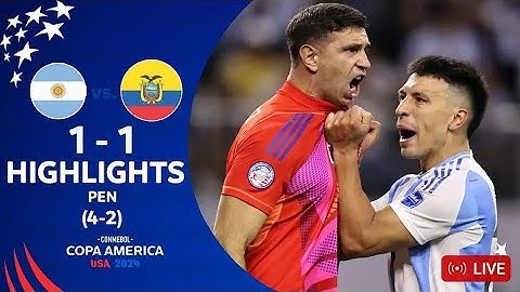 Argentina 1(4) - 1(2) Ecuador |Copa America 2024 Penalty moments | Argentina vs Ecuador