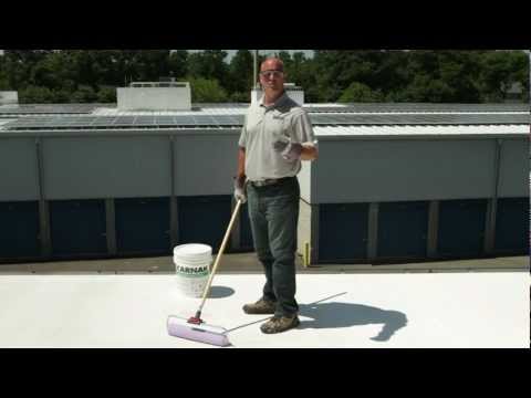 How to apply 501 Elasto-Brite White Roof Coating over asphalt - KARNAK