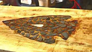Epoxy Live Edge Bar Top With Arrow Heads by Last Leaf Studio 859 views 5 months ago 4 minutes, 49 seconds