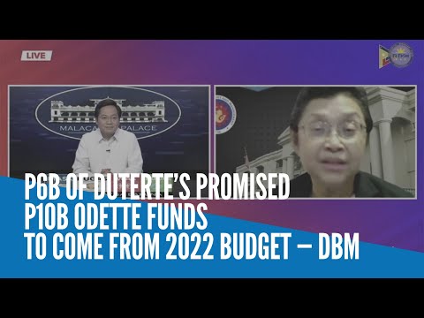 P6B of Duterte’s promised P10B Odette funds to come from 2022 budget — DBM