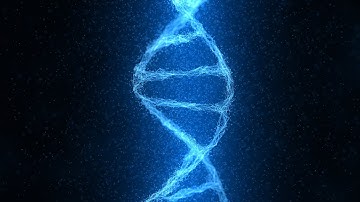 4K Double Helix DNA Strand of Particles Concept