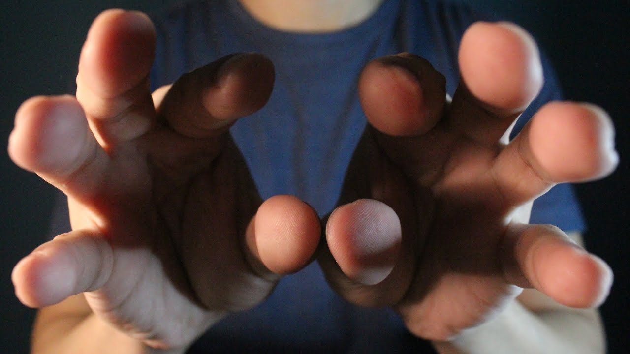 ASMR Hand movements, Plucking and Face touching + Mouth sounds